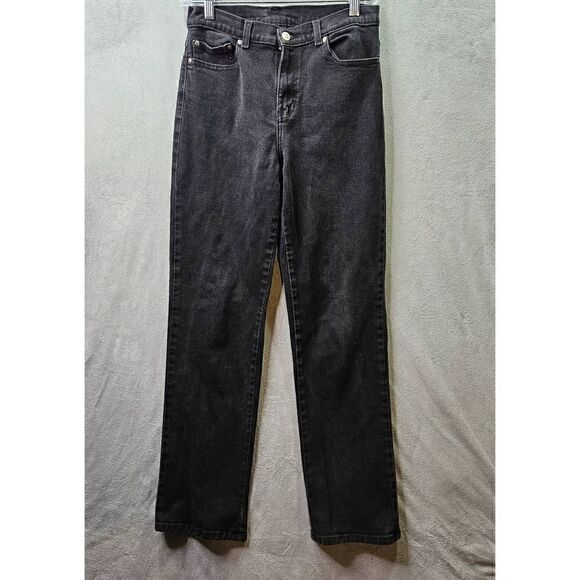 Style & Co Jeans Womens Size 6 Black Straight Leg Fit Denim - Picture 1 of 10